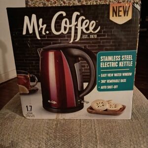 Mr. Coffee Stainless Steel 1.7 Liter Electric Kettle - Red